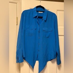 Equipment shirt in teal blue -small